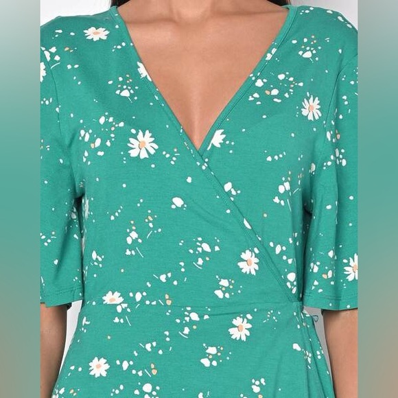 NWT Marks & Spencer Jersey Floral Knee Length Wrap Dress Size Small - Picture 10 of 10